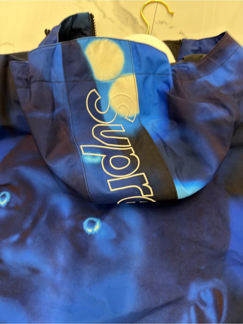 Belly Nas Dmx Supreme Goretex Blue Hooded Raincoat - Picture 6 of 7